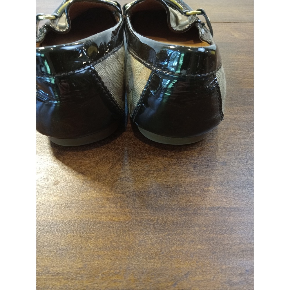 Coach Est. 1941 Signature Jacquard & Patent Leather Loafer Flats - Picture 5 of 6